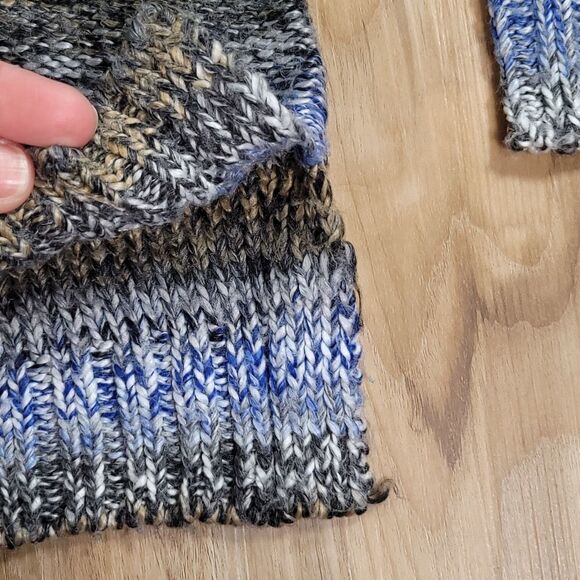 🔹️Kensie Blue & Gray Variegated Knit Sweater Medium - Picture 6 of 10